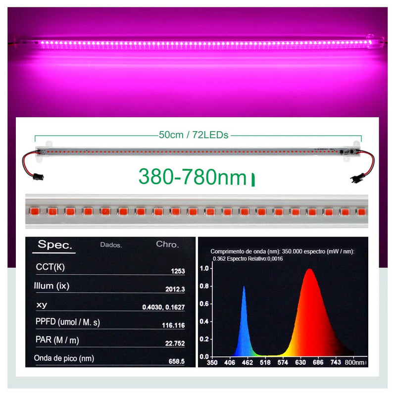 Barra Led para Cultivo de Plantas 220V