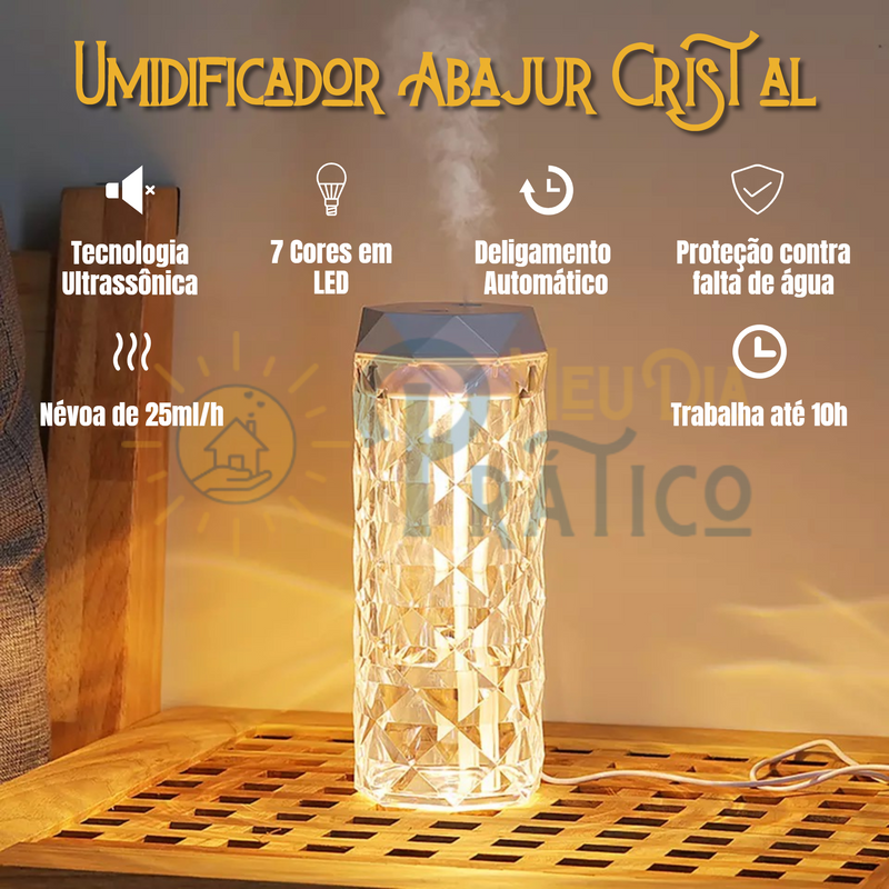 Umidificador Abajur Cristal