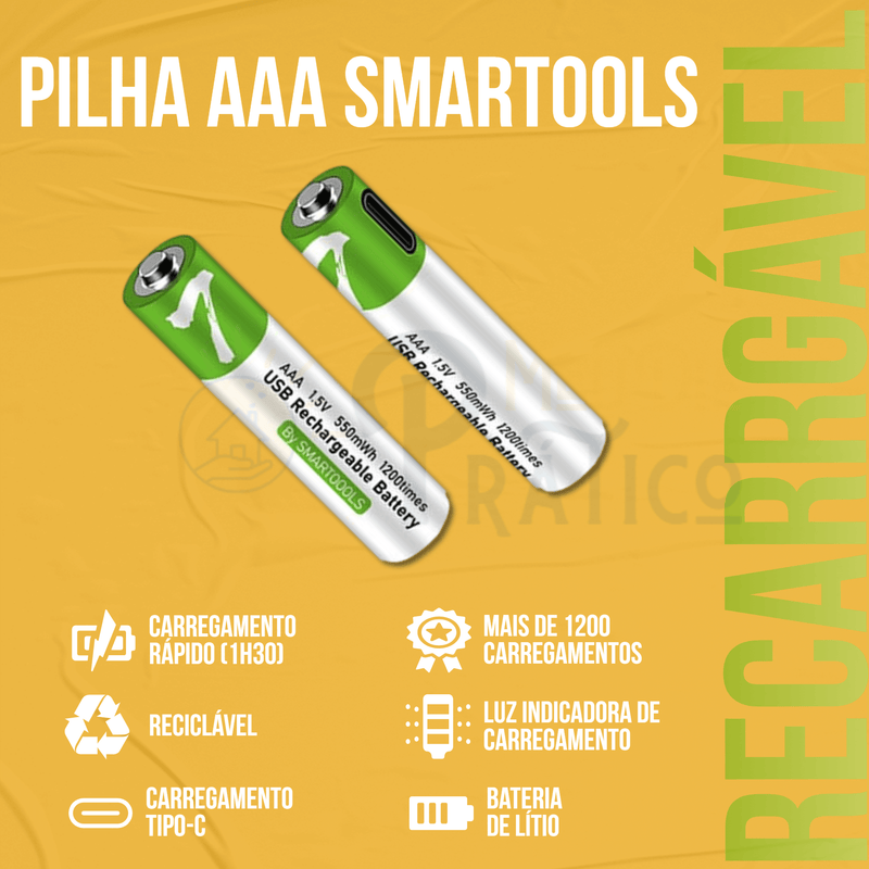 Pilha AAA SmarTools Tipo-C