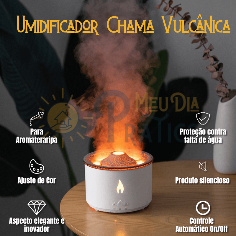 Umidificador Chama Vulcânica 300 ml