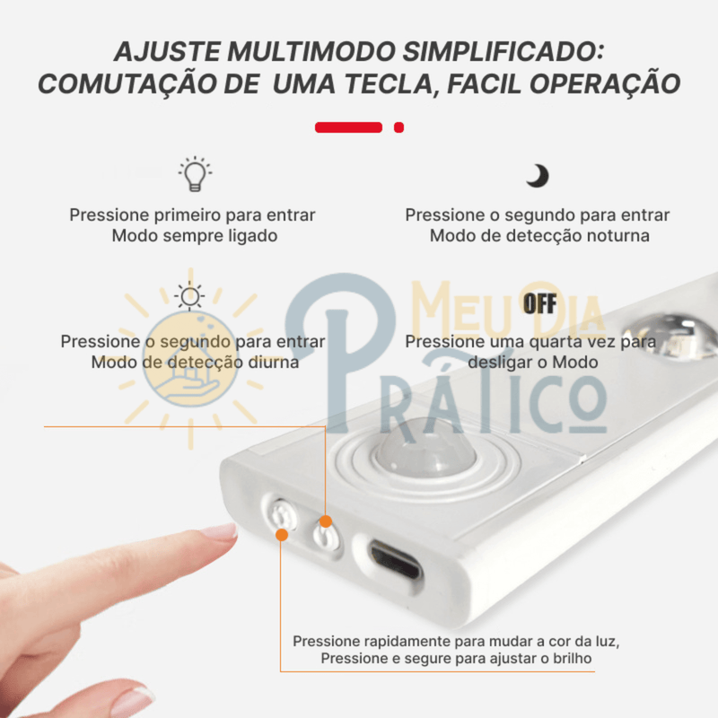 Luminária SlimLed Recarregável