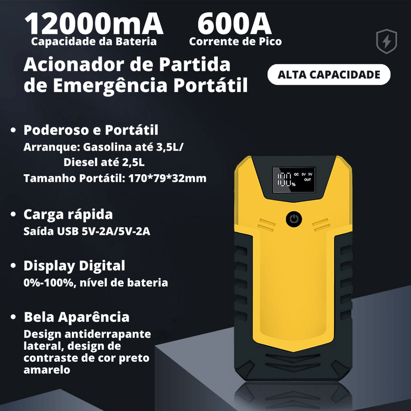 Novo Banco de Arranque de Carros 1200mA