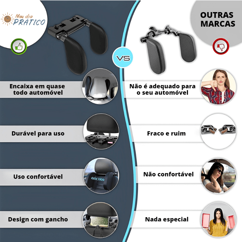 Novo Encosto Ajustável para Cabeça Veicular