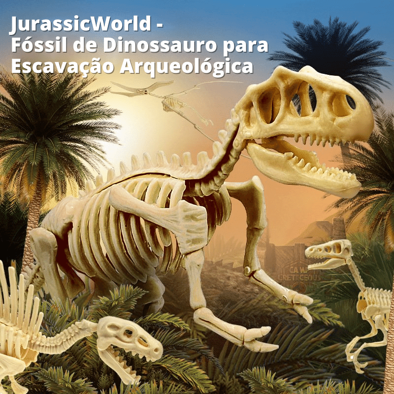 JurassicWorld - Fóssil de Dinossauro para Escavação Arqueológica