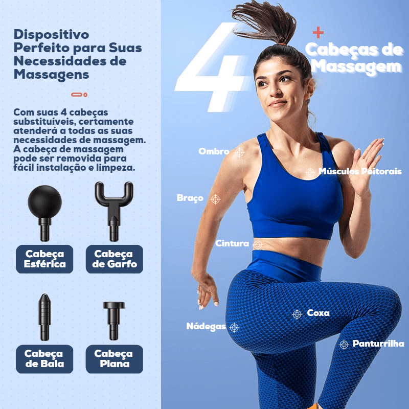 Pistola de Massagem Portátil MaxRelax