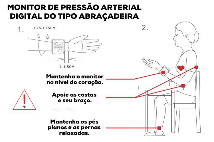 Monitor de Pressão Arterial Digital Recarregável