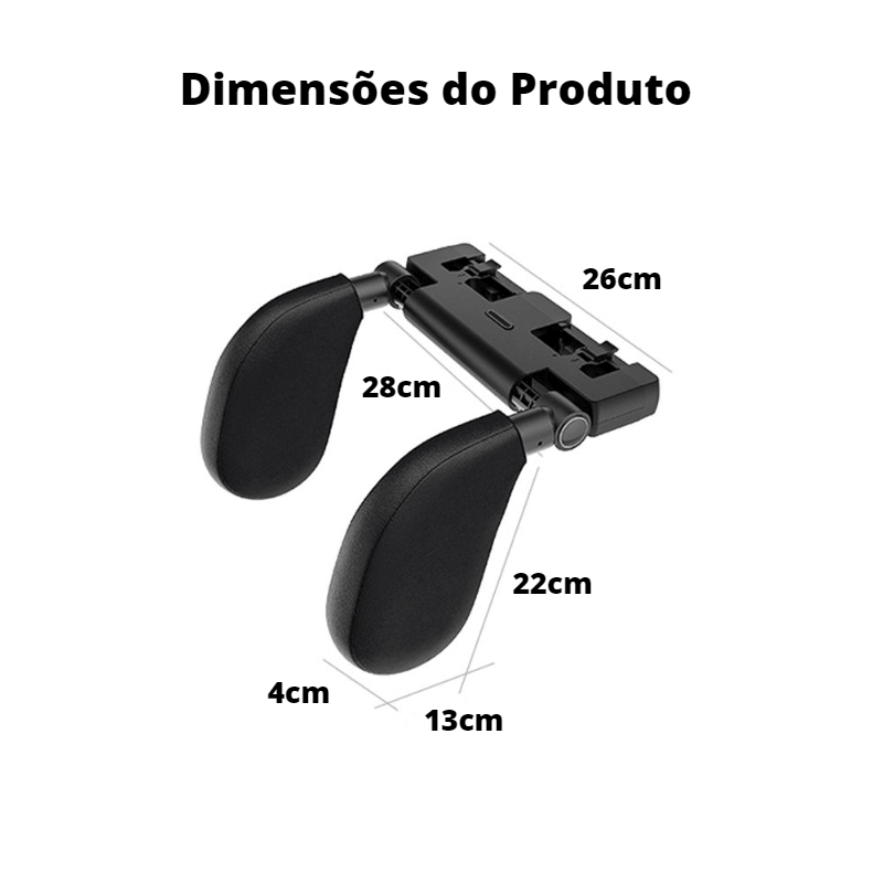 Novo Encosto Ajustável para Cabeça Veicular