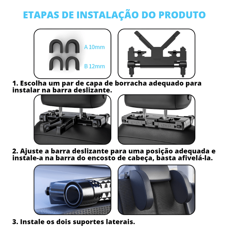 Novo Encosto Ajustável para Cabeça Veicular