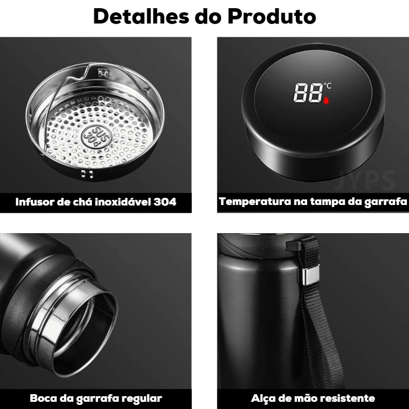 Garrafa Térmica SmartLED - Com Visualização da Temperatura