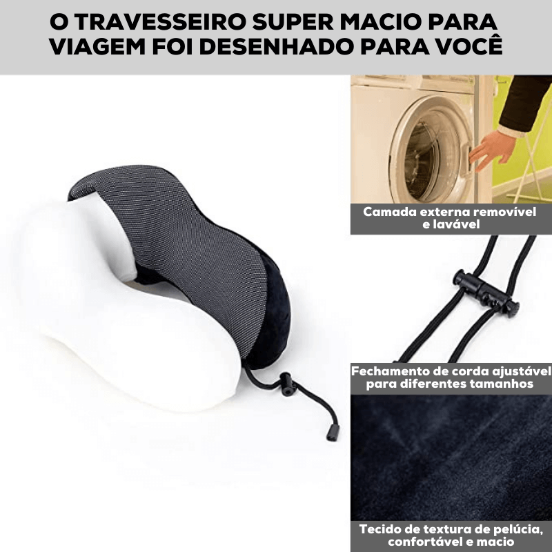 Travesseiro Super Macio para Viagem