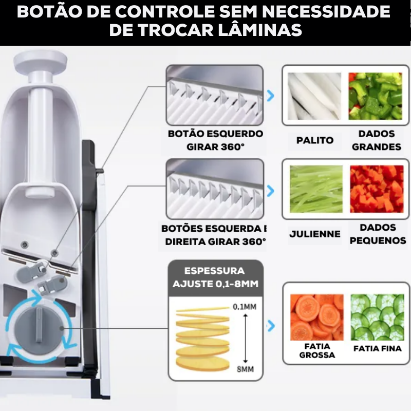 4 em 1 Cortador de Legumes Multifuncional