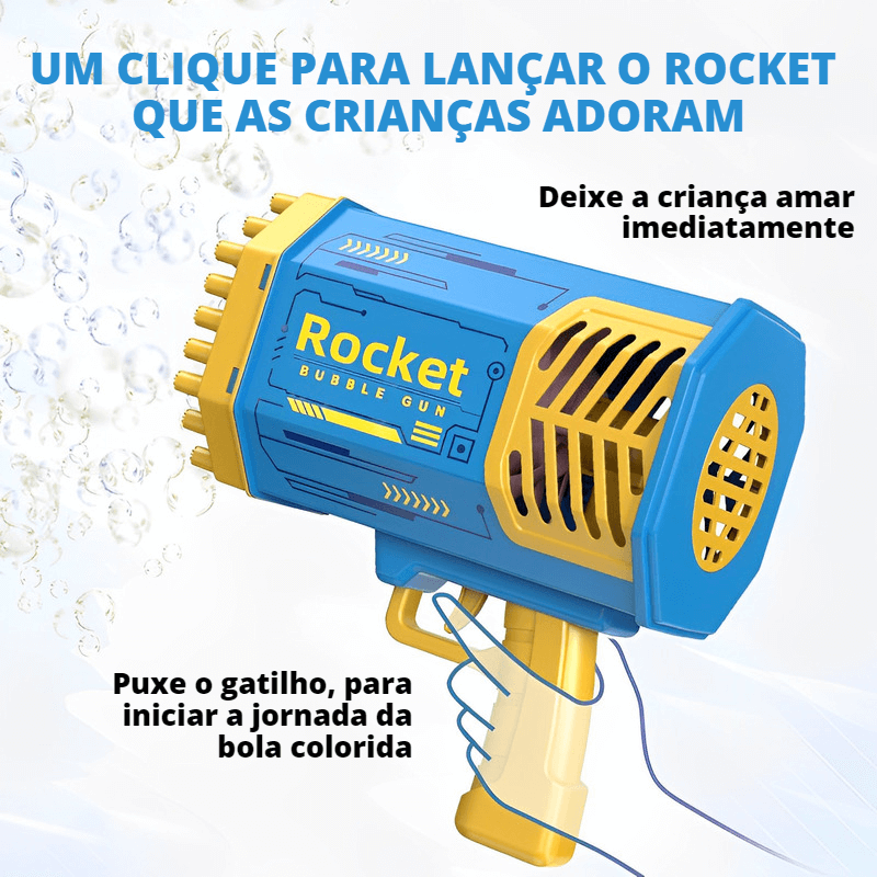 Pistola de Bolas de Sabão Rocket