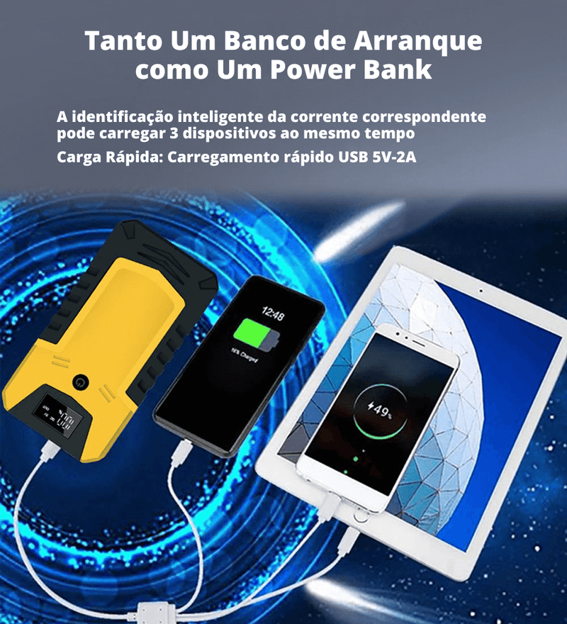 Novo Banco de Arranque de Carros 1200mA