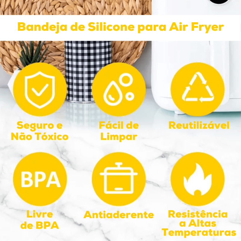 Bandeja de Silicone para Air Fryer