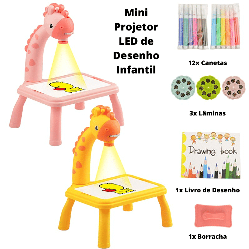 Mini Projetor LED de Desenho Infantil