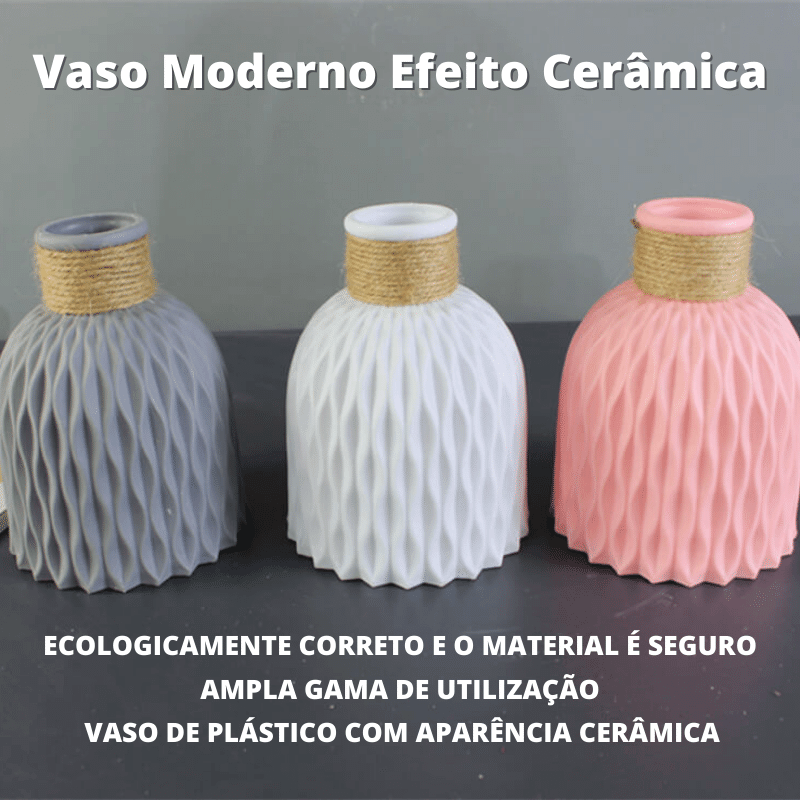 Vaso Moderno Efeito Cerâmica